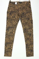 H&M Damen Jeans Hose Gr.42 braun Muster Röhre Slim Stretch-Denim wie Neu J2447