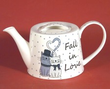 Kaffeekanne Teekanne Kanne Jameson&Tailor Diamant Procellan Design Katzen Love