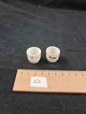 Topf Schüssel Sand Soda Porzellan Küche Kochen Puppenstube antik alt