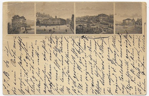 Postkarte mit stadtansichten - postkarte,