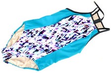 Sweaty Betty Badeanzug Damen M Dehnbar Muster Gefüttert Rücken Reißverschluss