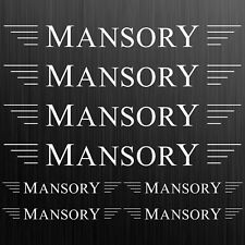 MANSORY aufkleber sticker