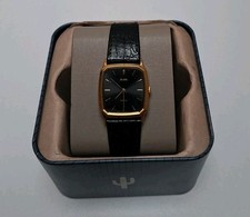 Edle ALBA Uhr, Schwarz Gold, ungetragen, 199284