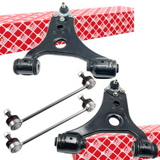 2 Querlenker  vorne + FEBI Koppelstange für MERCEDES BENZ A-KLASSE W169 B-KLASSE