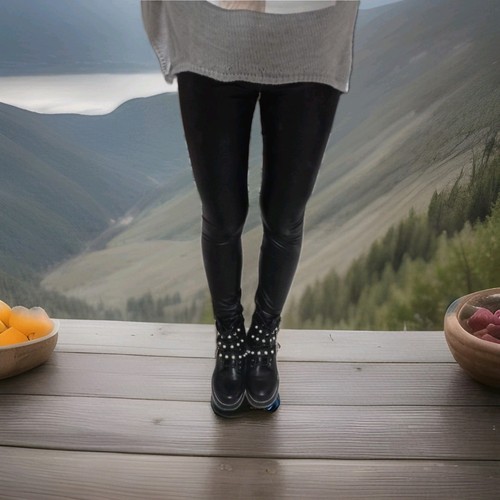 Lederimitat leggings jeggings - lederimitat, leggings/jeggings