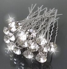 Haarnadeln Silber Strass Hochzeit Kommunion Fest Braut Schmuck Haarschmuck  VH9#