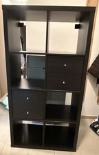 IKEA Kallax Regal 77X147X39CM mit 2x2 Schubladeneinsätzen in Schwarzbraun