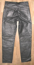 ZAWIAR Herren- LEDERJEANS / Lederhose in schwarz aus GLATTLEDER ca. W32/ L32