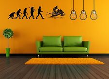 Wandtattoo- Wandaufkleber: Evolution Schneemobil - Motorschlitten 