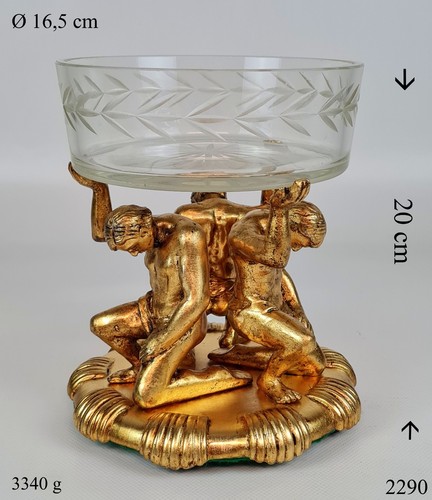 Tafelaufsatz mit glasschale - tafelaufsatz,