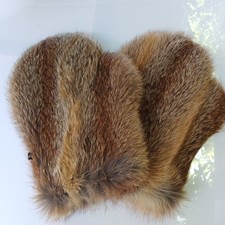 Echtfell Handschuhe Winterhandschuhe  Fäustlinge Kuschelweich Natur Rotfuchs