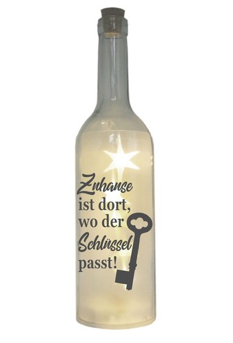 Led flasche mit motiv zuhause - led-flasche,