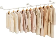 Kleiderstange 80-200CM Schwerlast Garderobenstange Industrie Garderobe für Wand