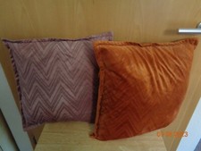 Bella Casa Kissen Couchkissen Sofakissen Zierkissen orange und rosa 40x40 cm