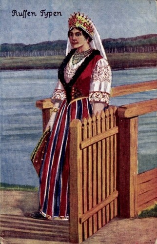 Frau russischer - ak,