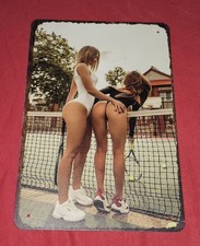 Tennis sexy girls pin up Blechschild 20x30cm