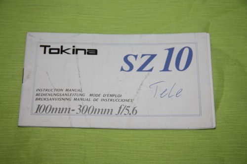 Bedienungsanleitung tokina - tokina, sz