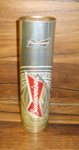 Bierflasche aus alu budweiser - bierflasche,