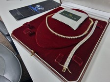 Tennis-Halskette mit 18 Karat