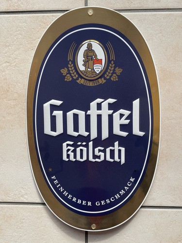 Emailschild gaffel kölsch - emailschild,