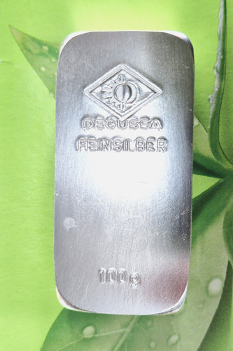 100 degussa silberbarren 999 - g,