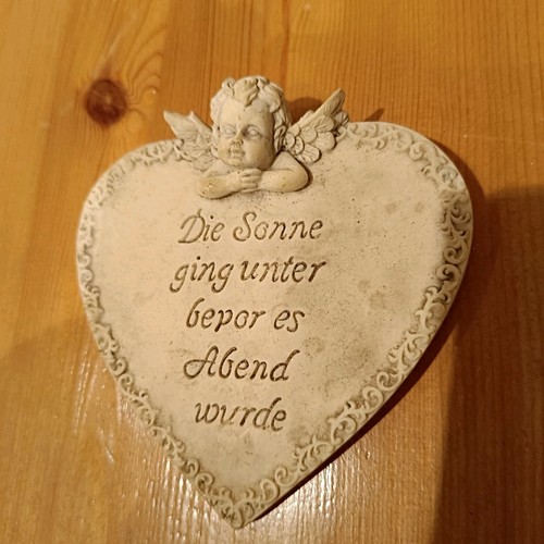 Grabschmuck herz mit engel u - mit,