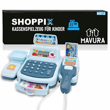 SHOPPIX Spielkasse Kinderkasse Kaufladen Spielzeugkasse Registrierkasse Kaufmann