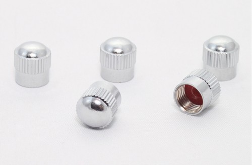 Ventilkappen silber kurz - 5x,