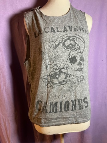 Top grau schwarz skull - h&m,
