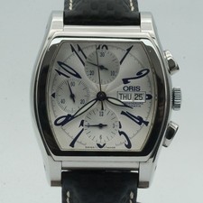 ORIS MILES TONNEAU CHRONO HERREN UHR 41MM AUTOMATIK STAHL SCHÖNER ZUSTAND 7532