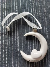 Tiziano Keramik Hänger Mond mit Herz weiß