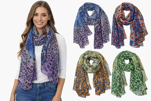 Leo leopard schal - leo, halstuch