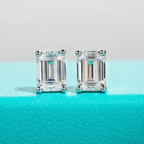 1ct smaragdschliff ohrringe - 1ct,