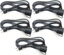 5x 2,5m Schuko Gummikabel