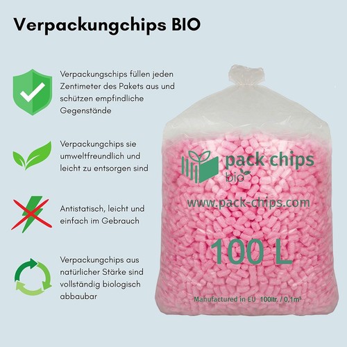 100 liter bio verpackungschips - liter,