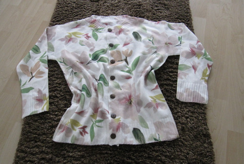 Strickjacke blumendruck gr - strickjacke, blumendruck,