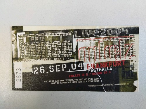 Böhse onkelz konzert karte - böhse,