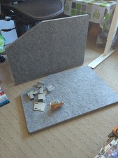 Hammerbacher Akustik Trennwand Schreibtisch Seitenwand 73,5 x 50 cm Schutz Grau