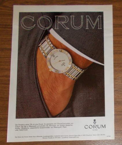 Seltene werbung vintage corum - vintage,