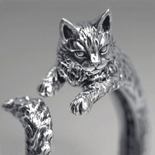 Verstellbarer Ring Katze Ring