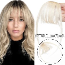 Remy Echthaar Pony Luft Bangs Clip In Human Haar Haarverlängerung Haarteil Blond