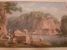 Kolorierter Kupferstich Adrian Ludwig Richter  Herrnskretschen um 1825