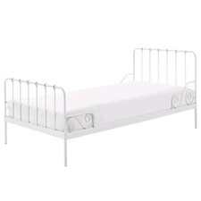 Ikea Minnen Kinder Bettgestell Metall ausziehbar mitwachsend weiß