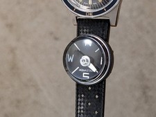 NOS Aquastar Button Gauge Strap Dive Compass