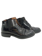 Antica Cuoieria Herren Leder Stiefel Klassisch Business Schnürung Schwarz 41.5