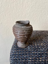 Antiker sehr kleiner 13. Jahrhundert Siegburg Steinzeug Miniatur Becher Bellarmin