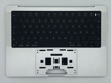 Original Topcase MacBook Pro 14" M1 2021 QWERTZ Tastatur Akku A2442 Silber