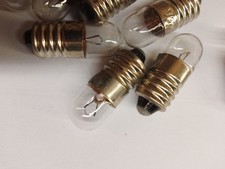3x Glühlampe 6V 0,5A E10 klar Röhrenlampe Skalenlampe