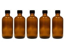 6 x 100ml Braunglasflasche Flaschen Tropfflasche Medizin Tropfeinsatz DIN 18