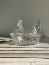 Vintage Pressglas Dose mit